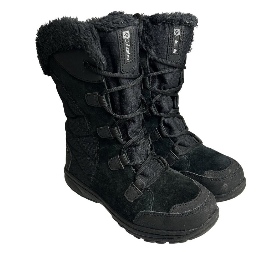 Columbia Ice Maiden II Women’s Size 6 Black Waterproof Insulated Winter Boots